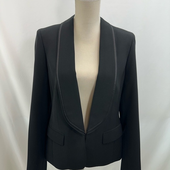 NWT Anne Klein Black Notch Neck Lined Blazer Size 10 - Picture 3 of 10
